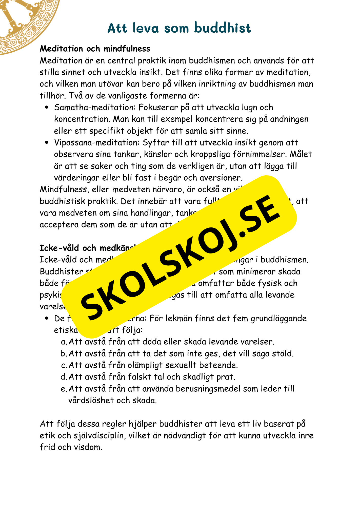 Hinduism och buddhism - Årskurs 4 - 6