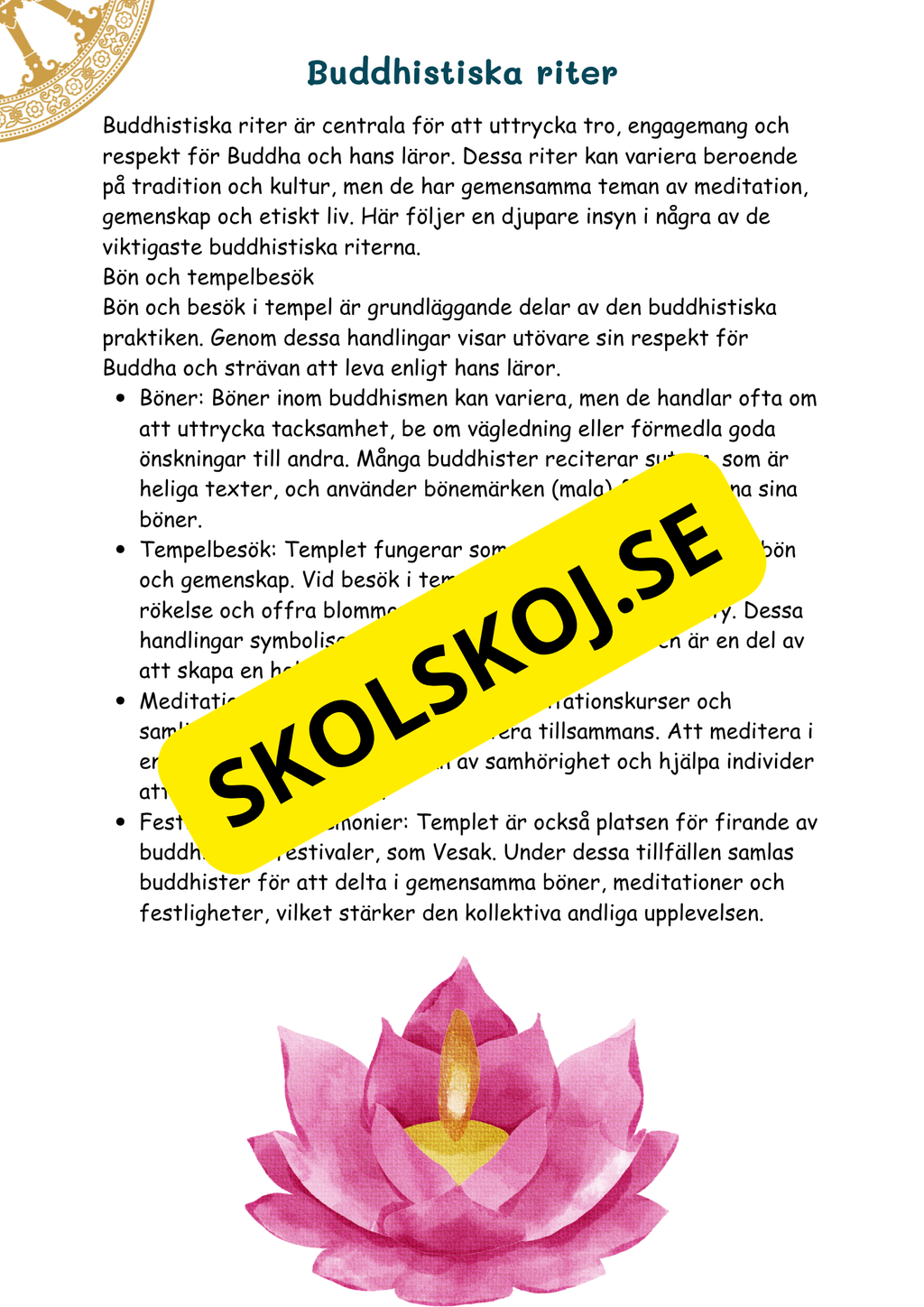 Hinduism och buddhism - Årskurs 4 - 6