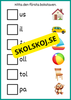 Hitta den första bokstaven