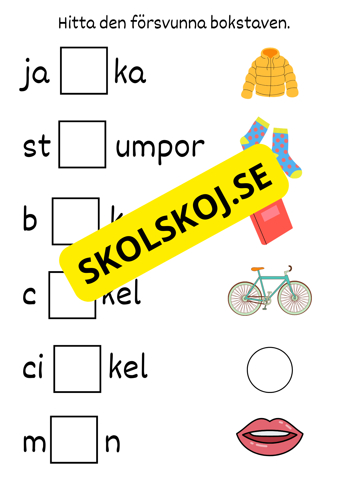 Hitta den försvunna bokstaven