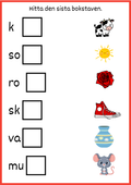 Hitta den sista bokstaven