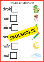 Hitta den sista bokstaven