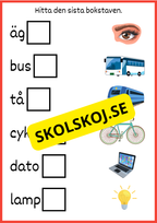 Hitta den sista bokstaven