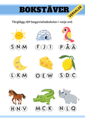Hitta rätt begynnelsebokstav - Versaler och gemener