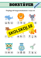 Hitta rätt begynnelsebokstav - Versaler och gemener