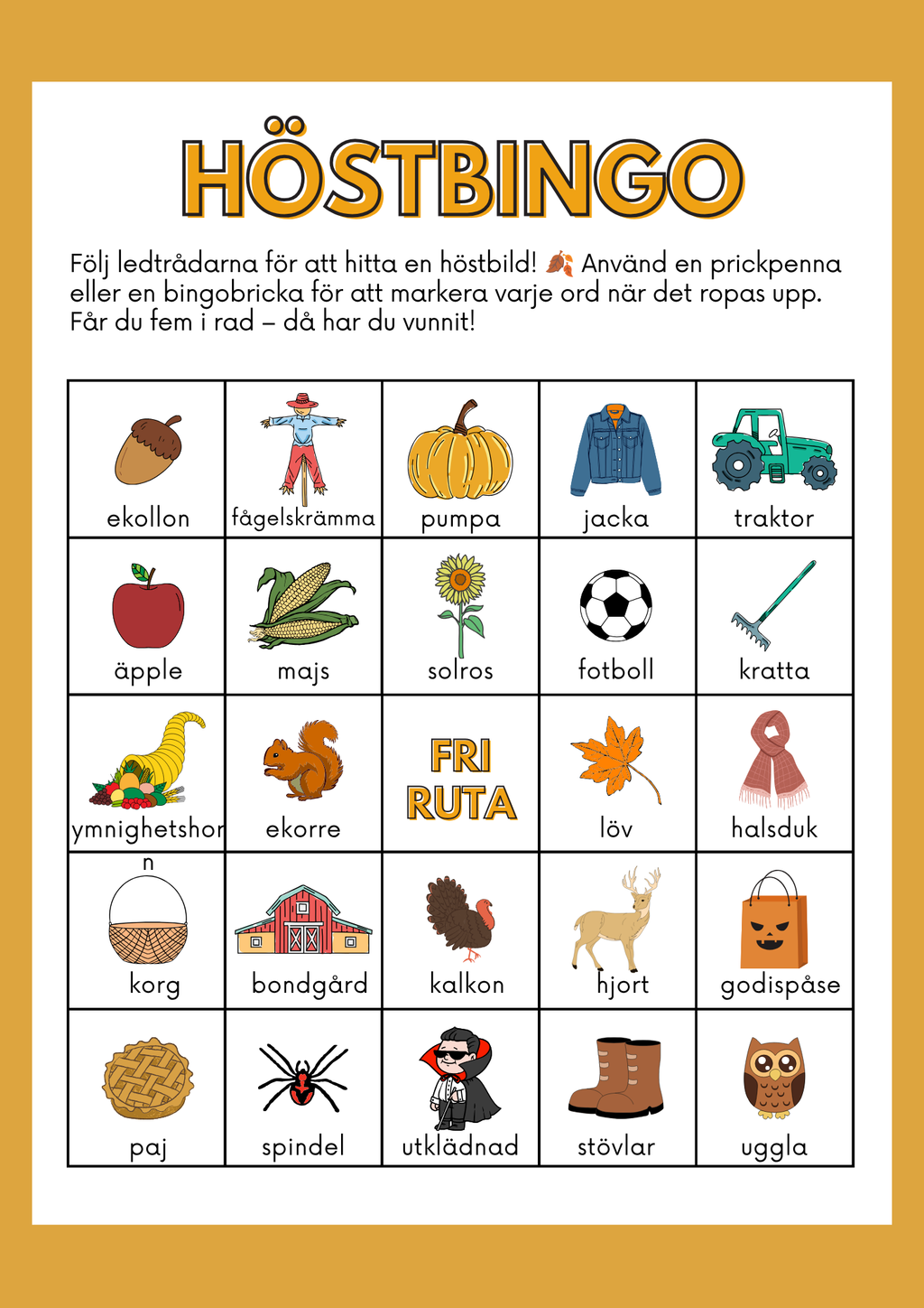 Höstbingo