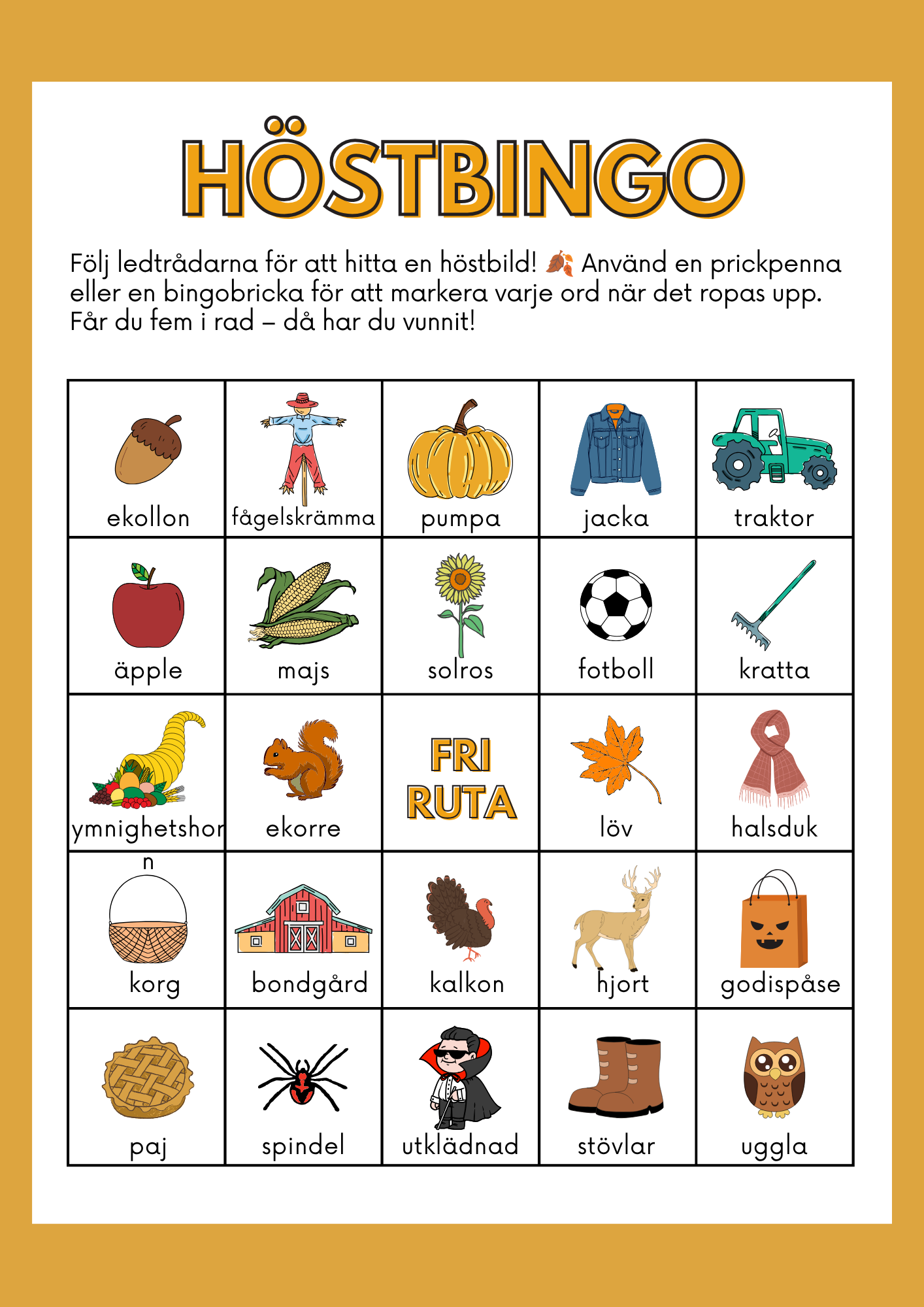 Höstbingo