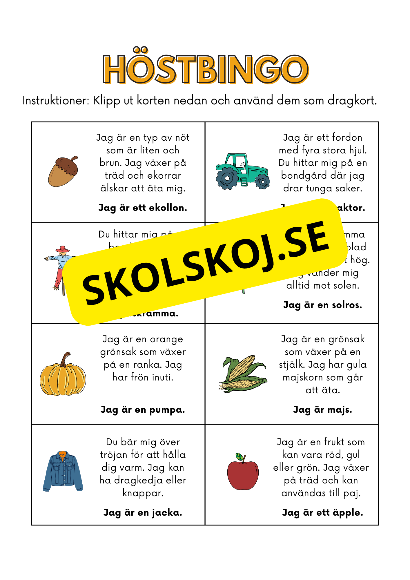 Höstbingo