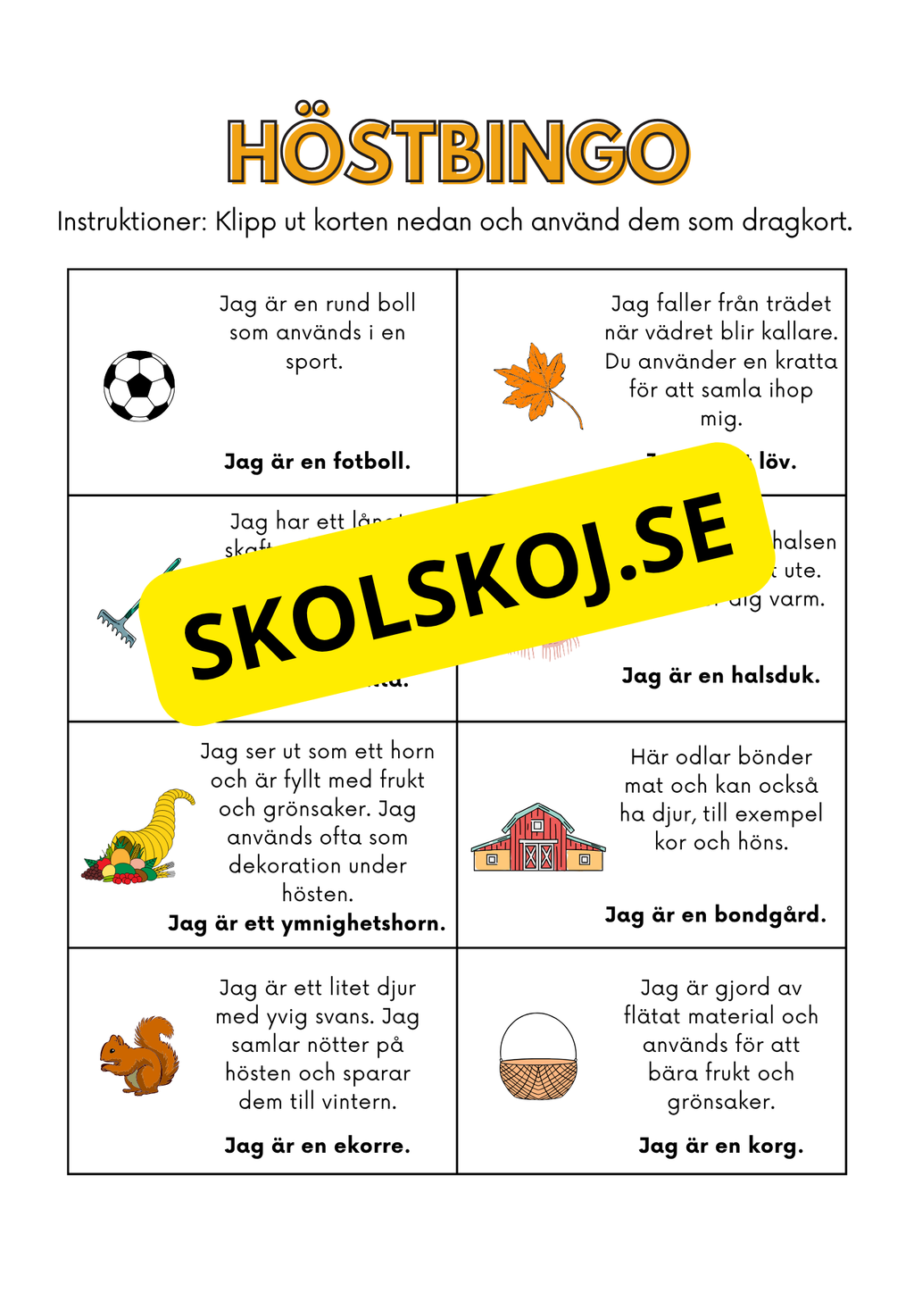 Höstbingo