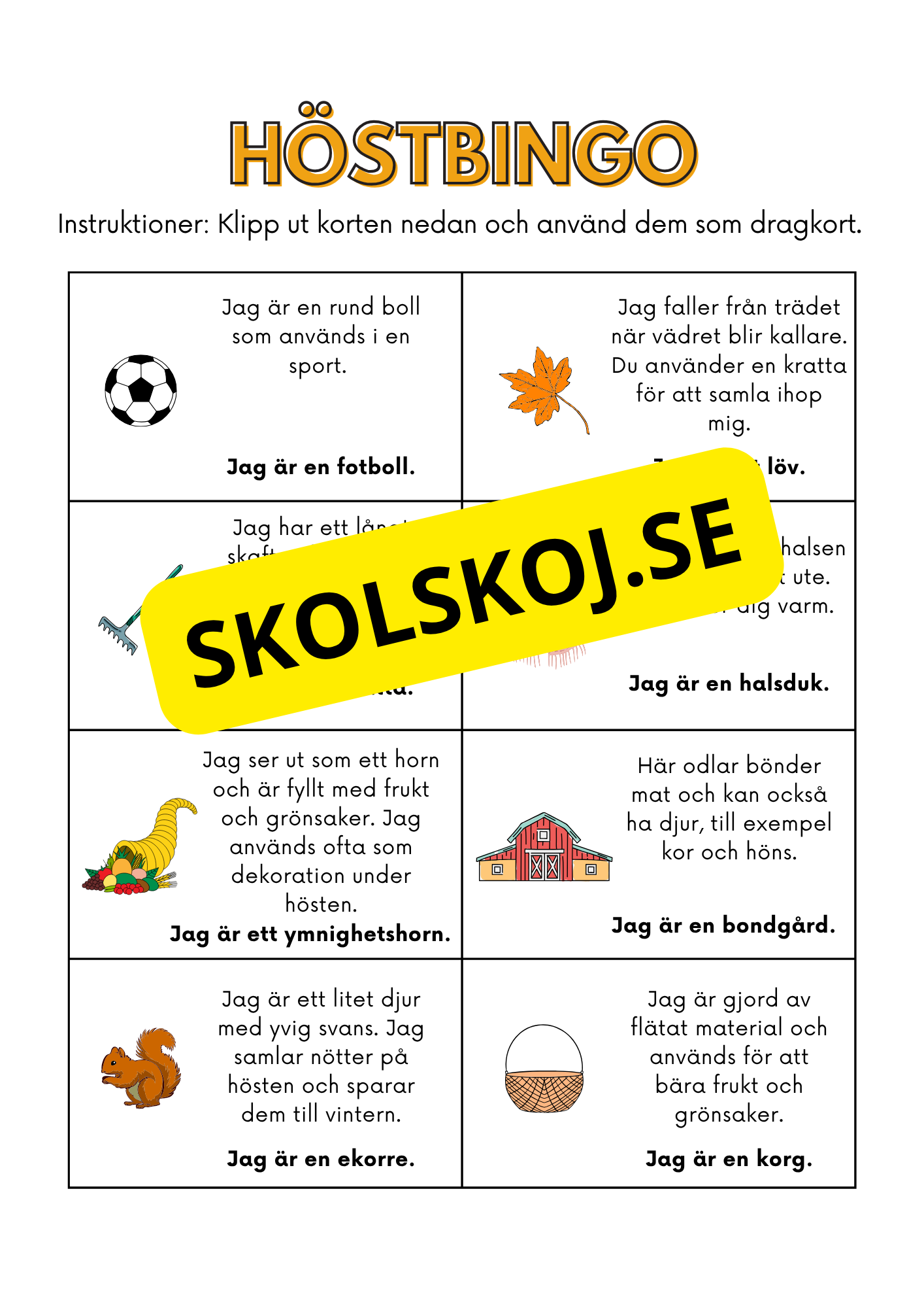 Höstbingo