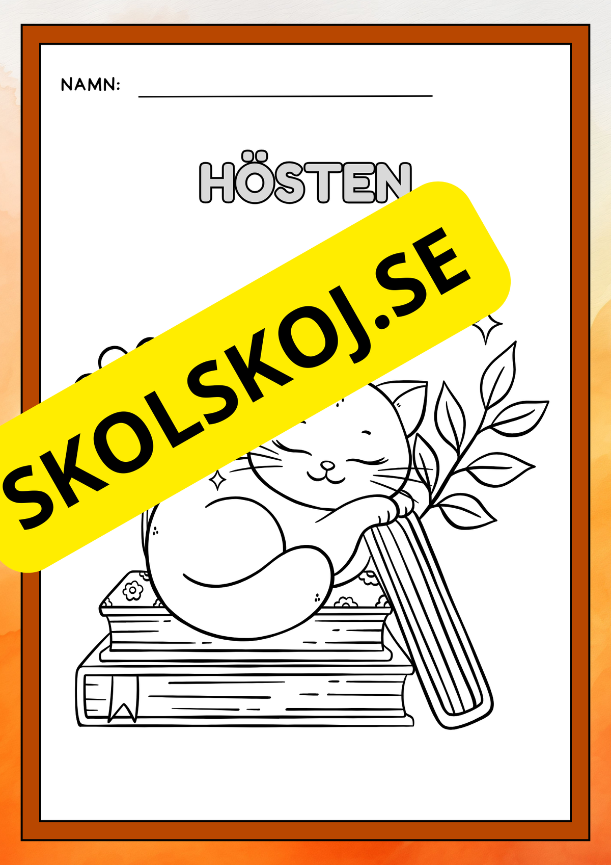 Hösten - Målarbok