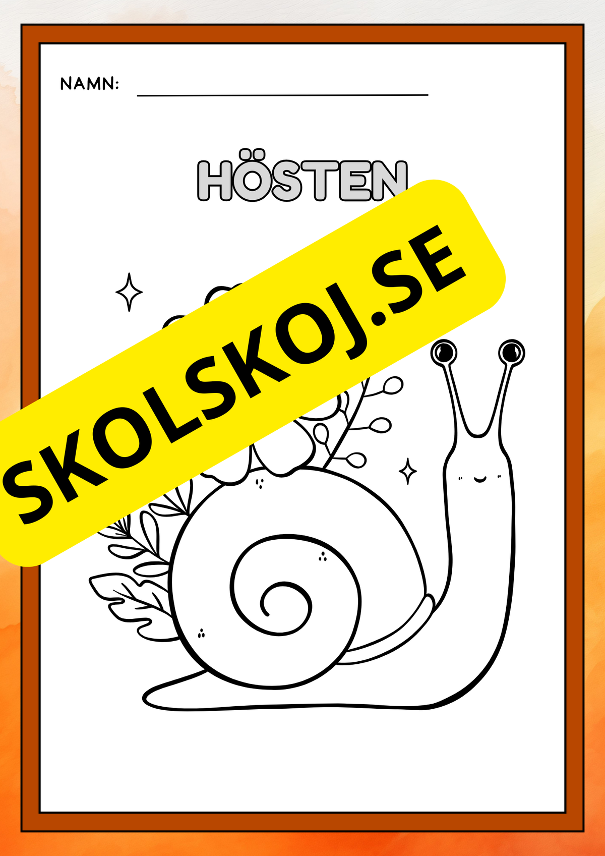 Hösten - Målarbok