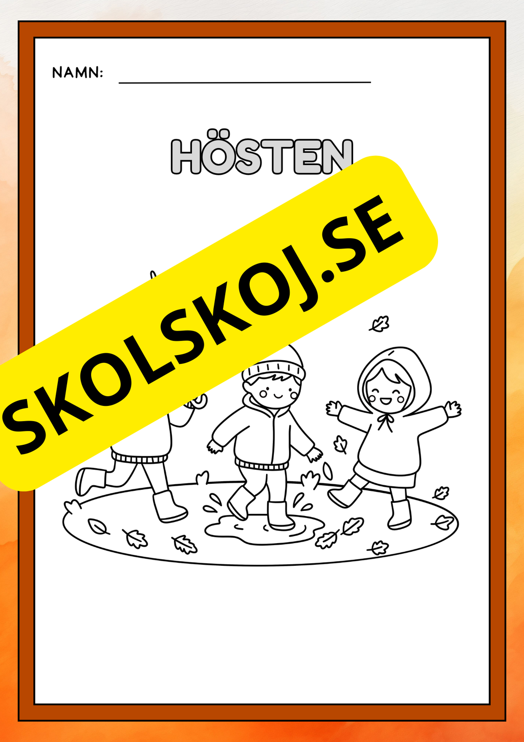 Hösten - Målarbok