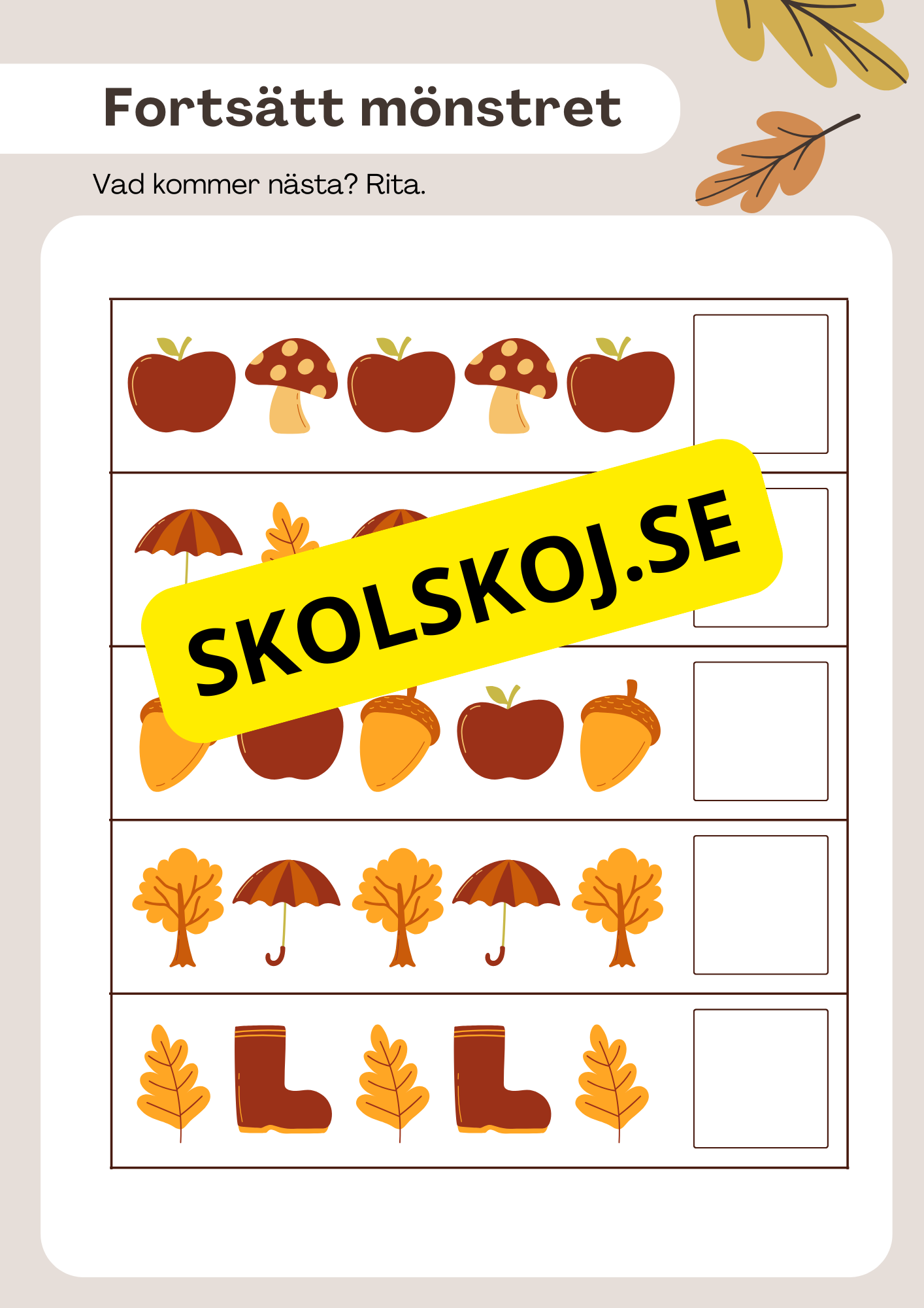 Hösten har kommit - Häfte (23 sidor)