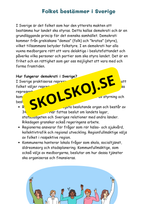 Hur Sverige styrs - Årskurs 4 - 6