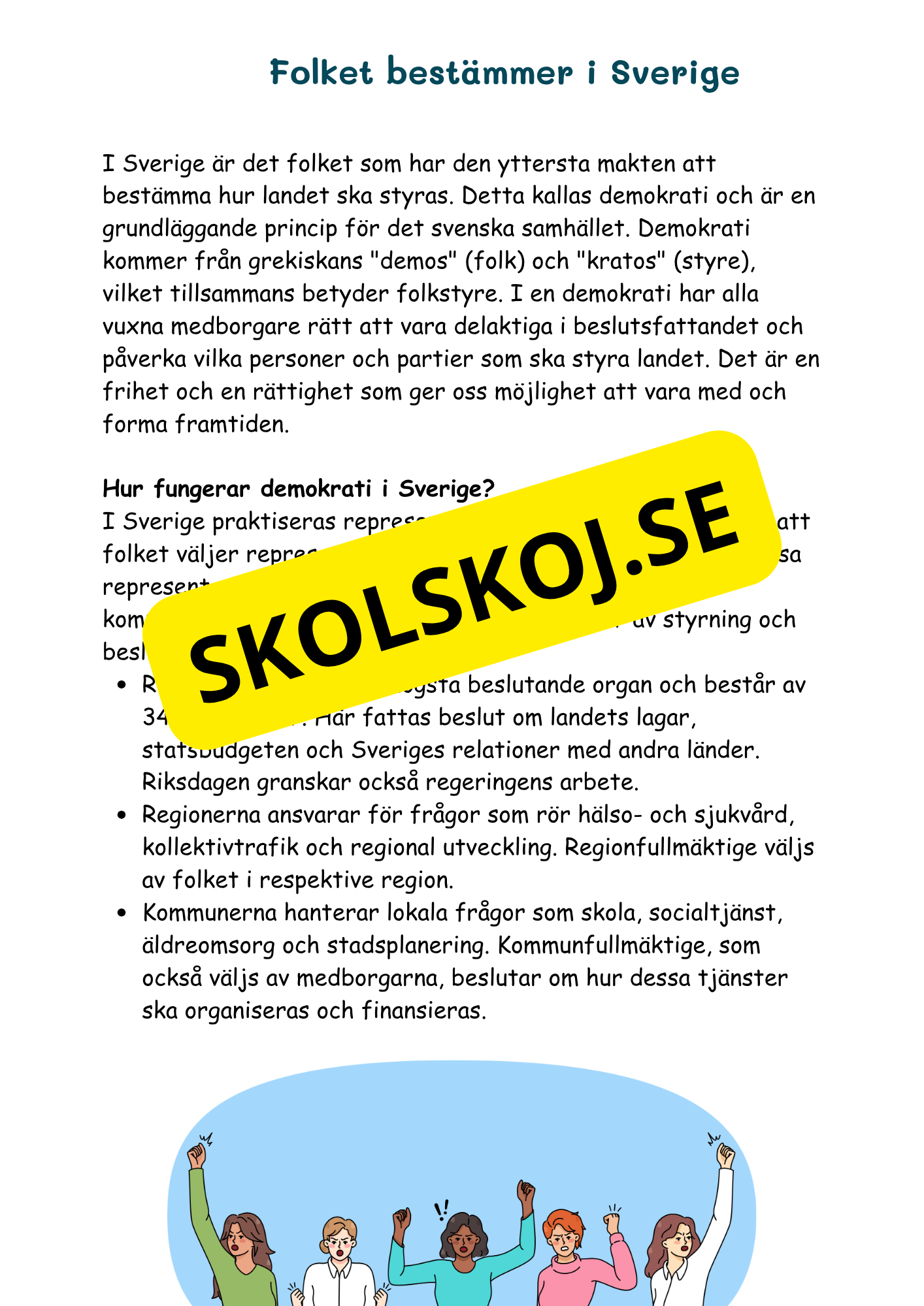 Hur Sverige styrs - Årskurs 4 - 6