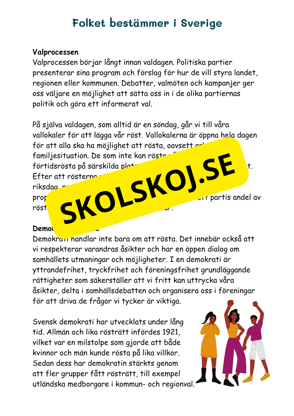 Hur Sverige styrs - Årskurs 4 - 6