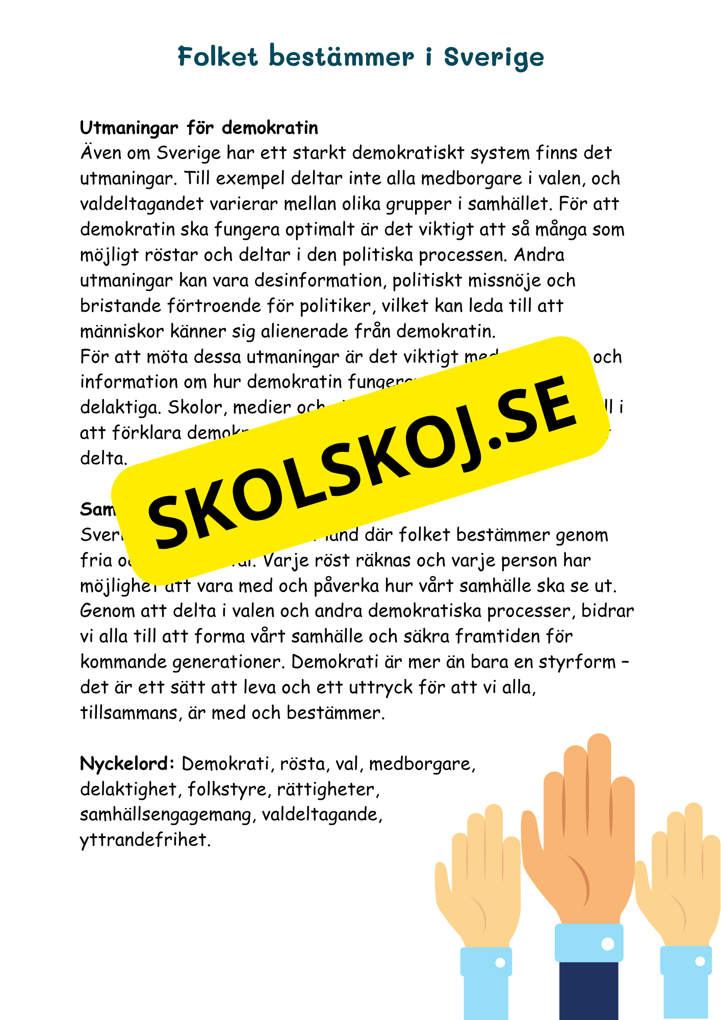 Hur Sverige styrs - Årskurs 4 - 6