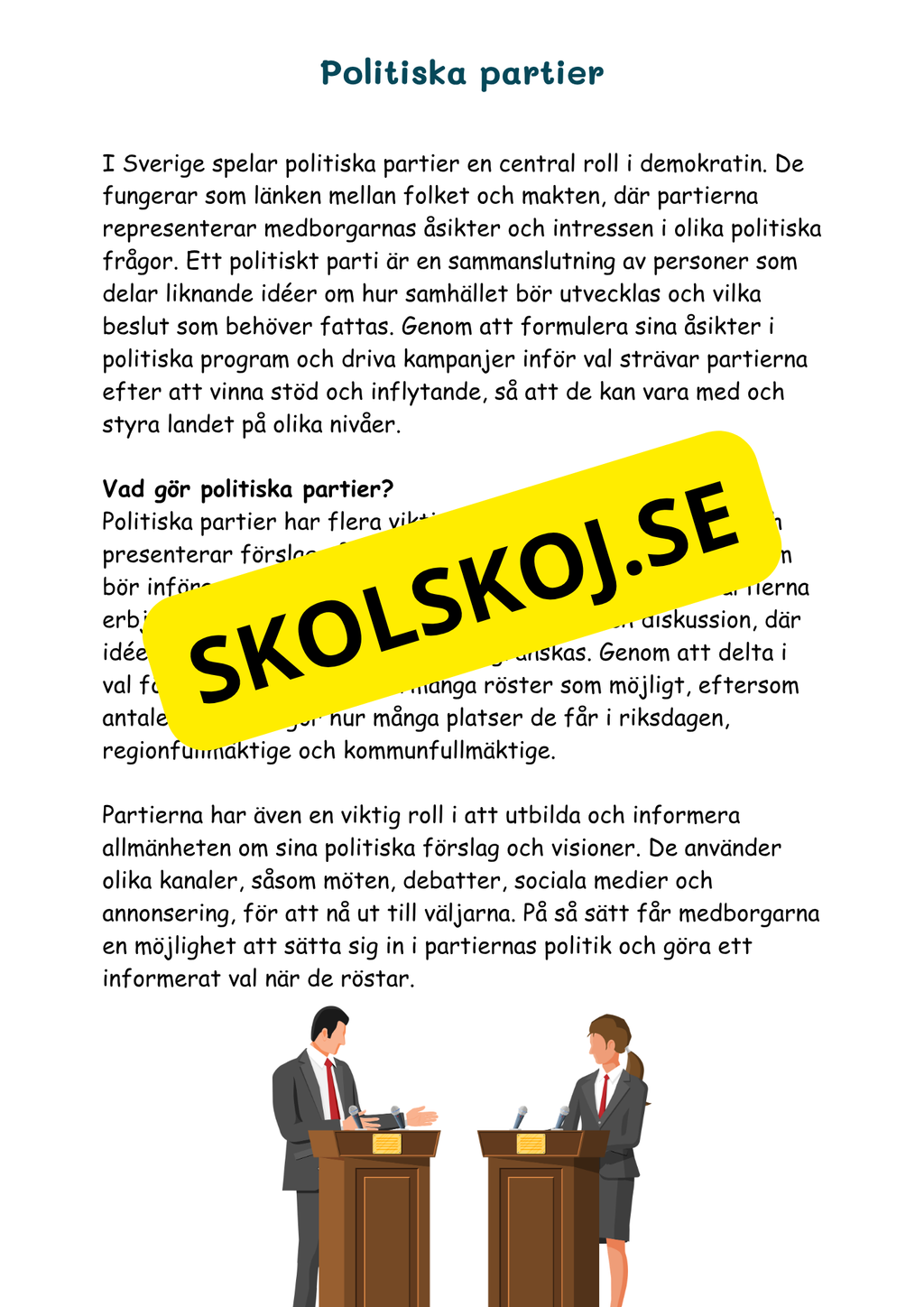 Hur Sverige styrs - Årskurs 4 - 6