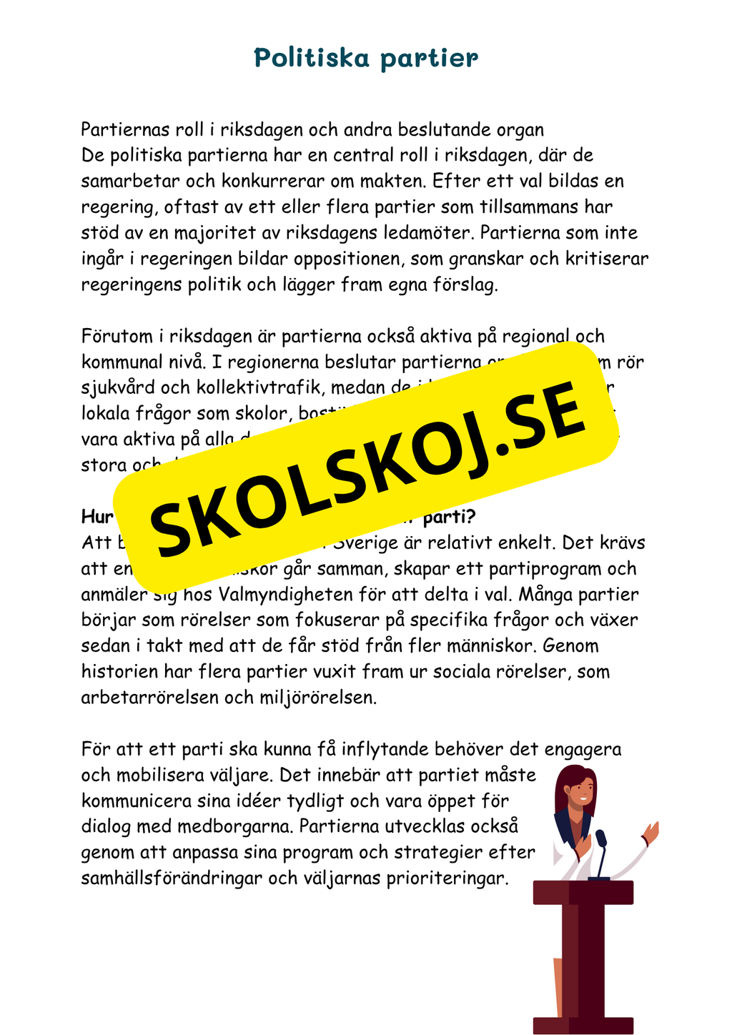 Hur Sverige styrs - Årskurs 4 - 6