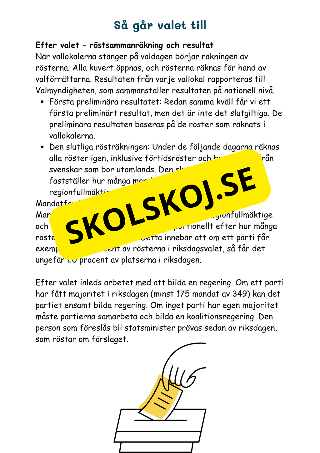 Hur Sverige styrs - Årskurs 4 - 6