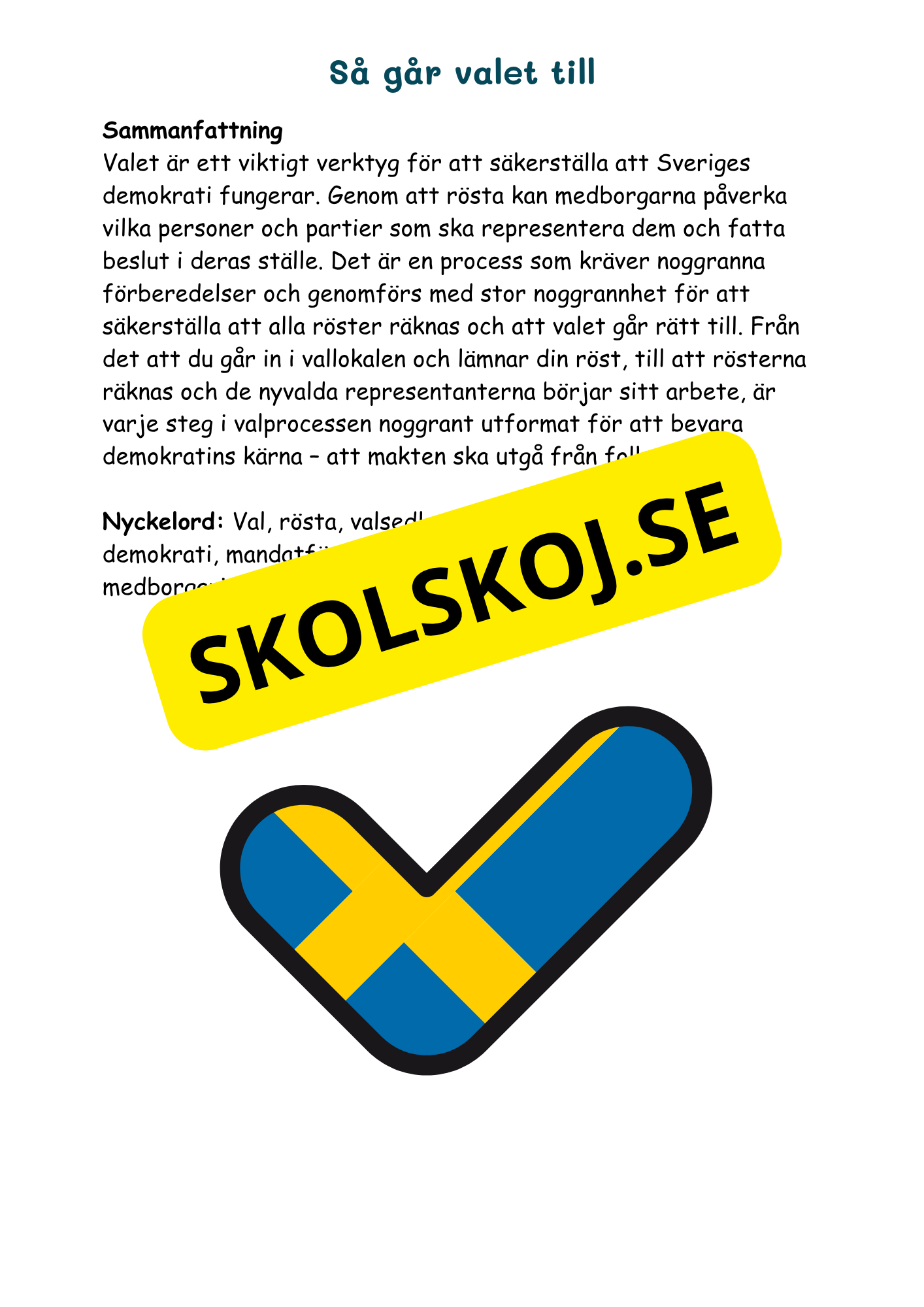 Hur Sverige styrs - Årskurs 4 - 6