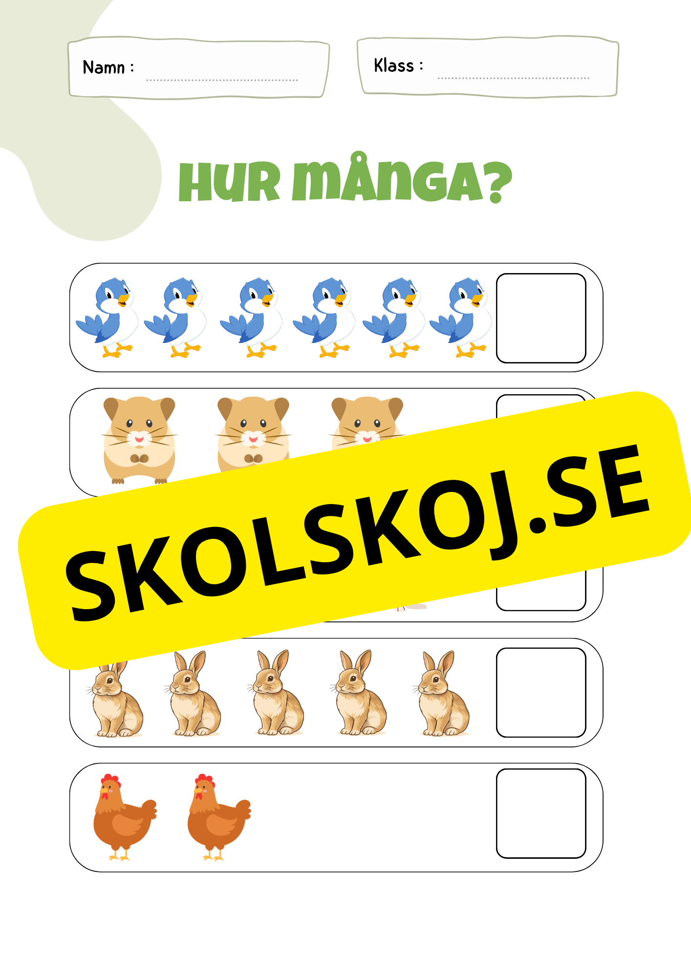 Hur många - Häfte
