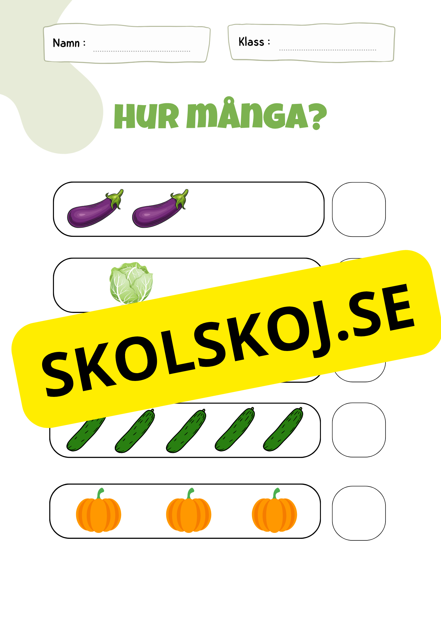 Hur många - Häfte