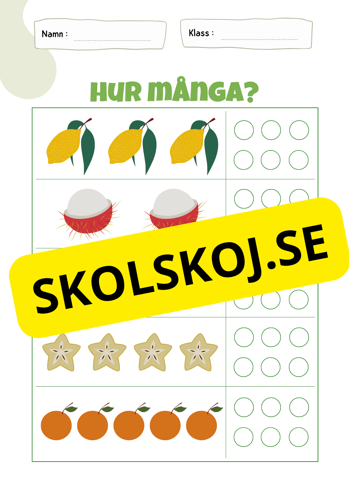 Hur många - Häfte