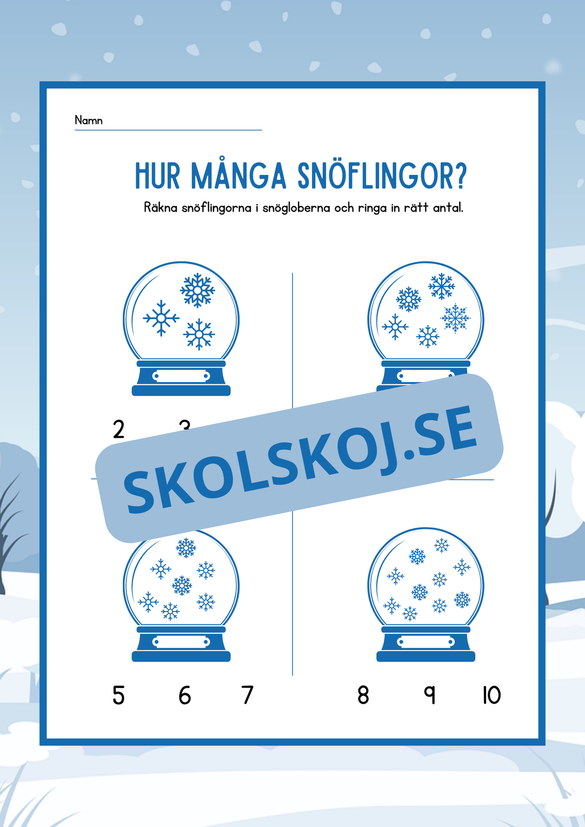 Hur många snöflingor?