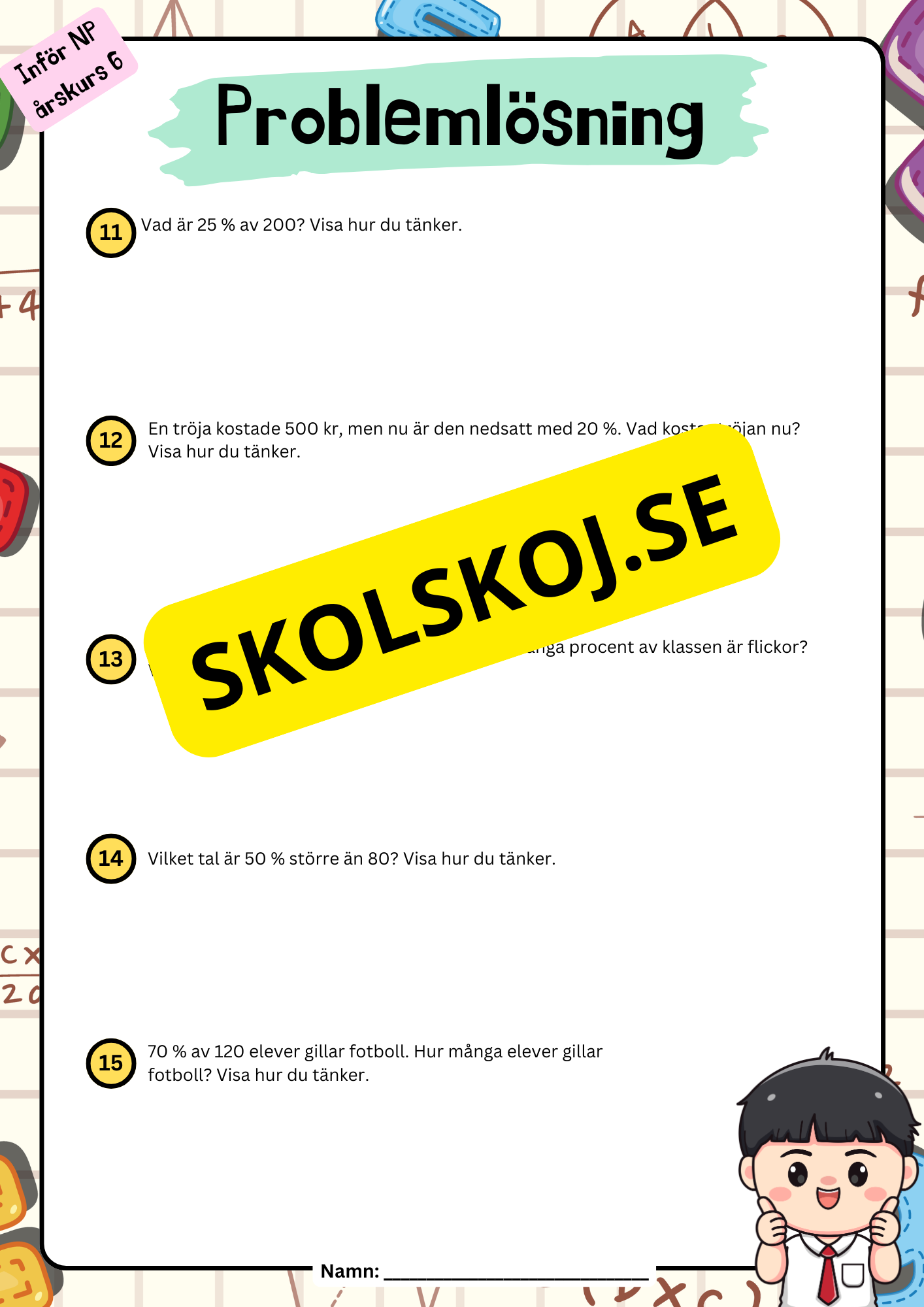 Inför NP årskurs 6 - Matematik