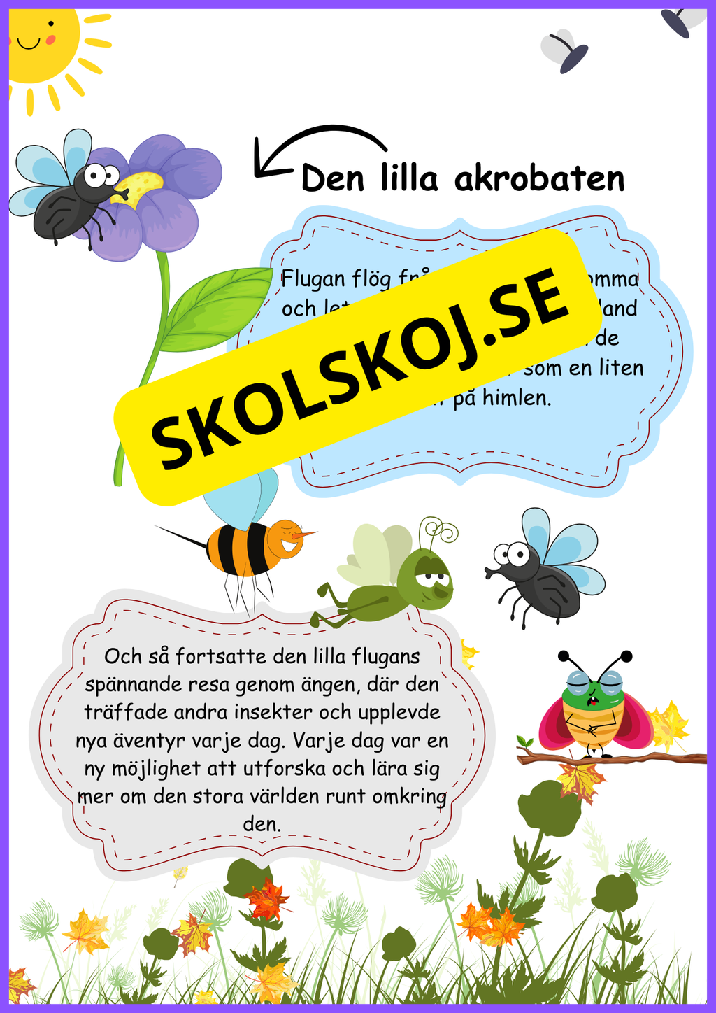 Insekter - Livscykler - 40 sidor