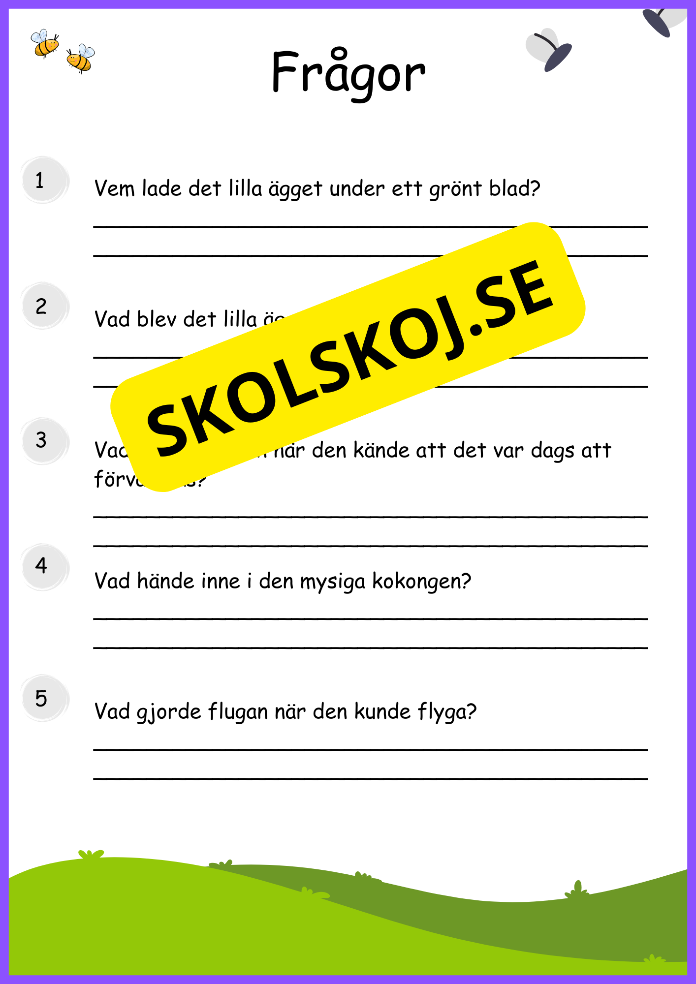 Insekter - Livscykler - 40 sidor