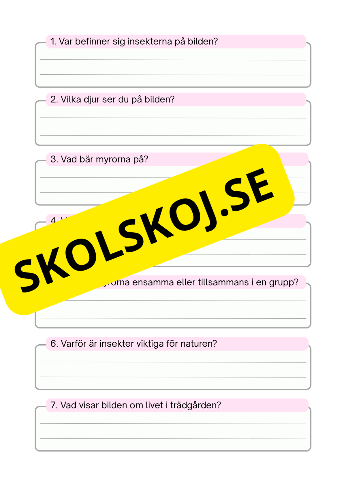 Insekter i trädgården
