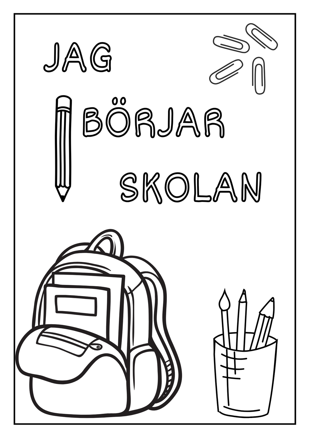 Jag börjar skolan