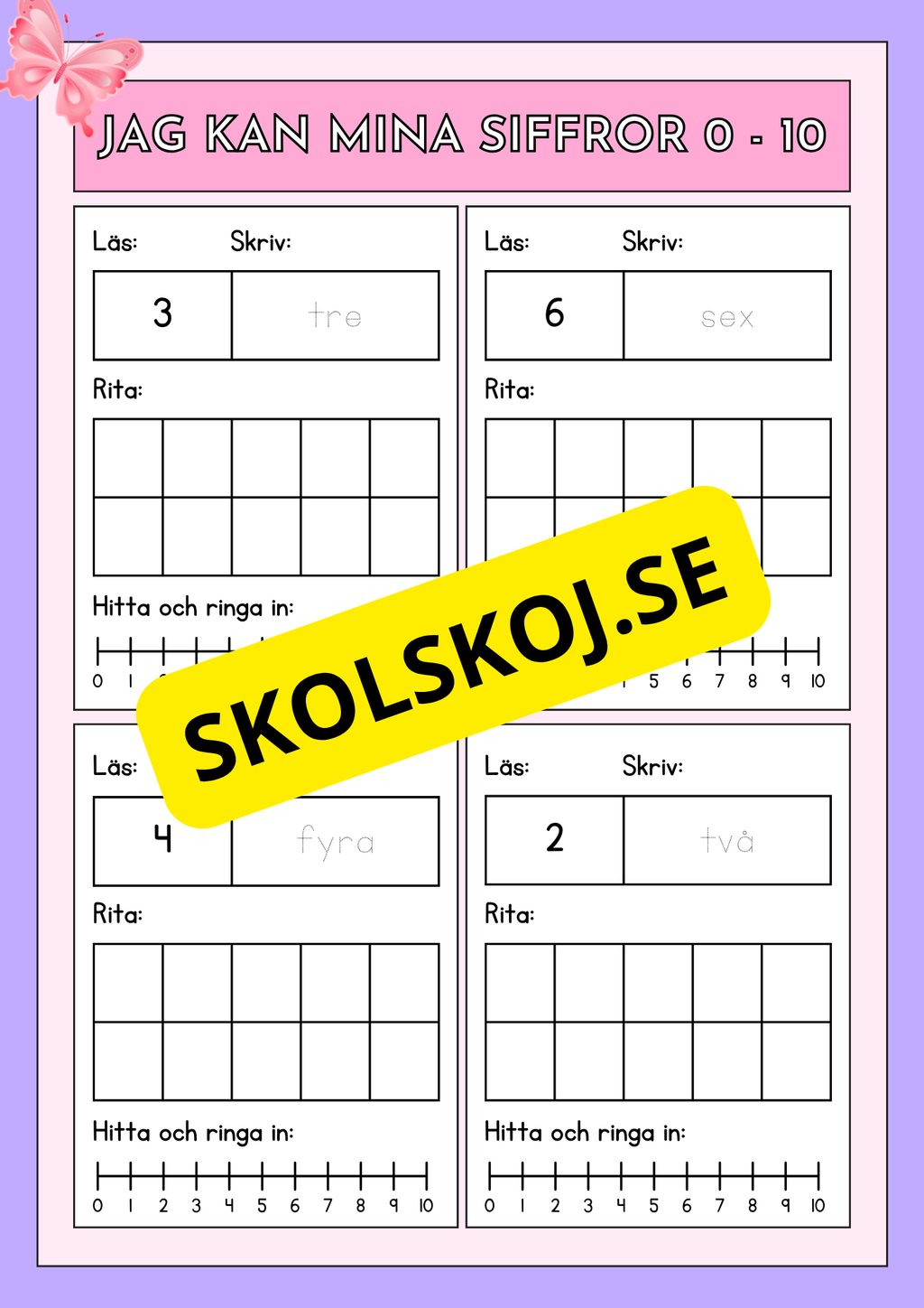 Jag kan mina siffror 0 - 10