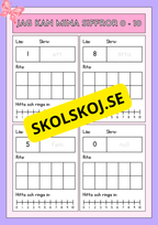 Jag kan mina siffror 0 - 10