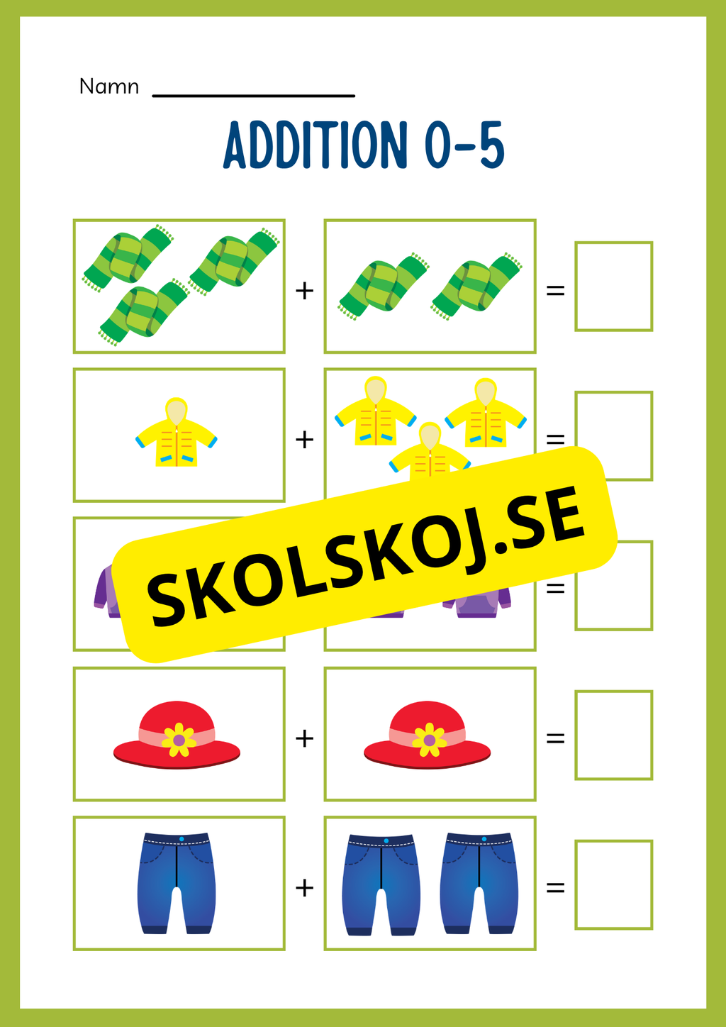 Jag lär mig addition - Häfte
