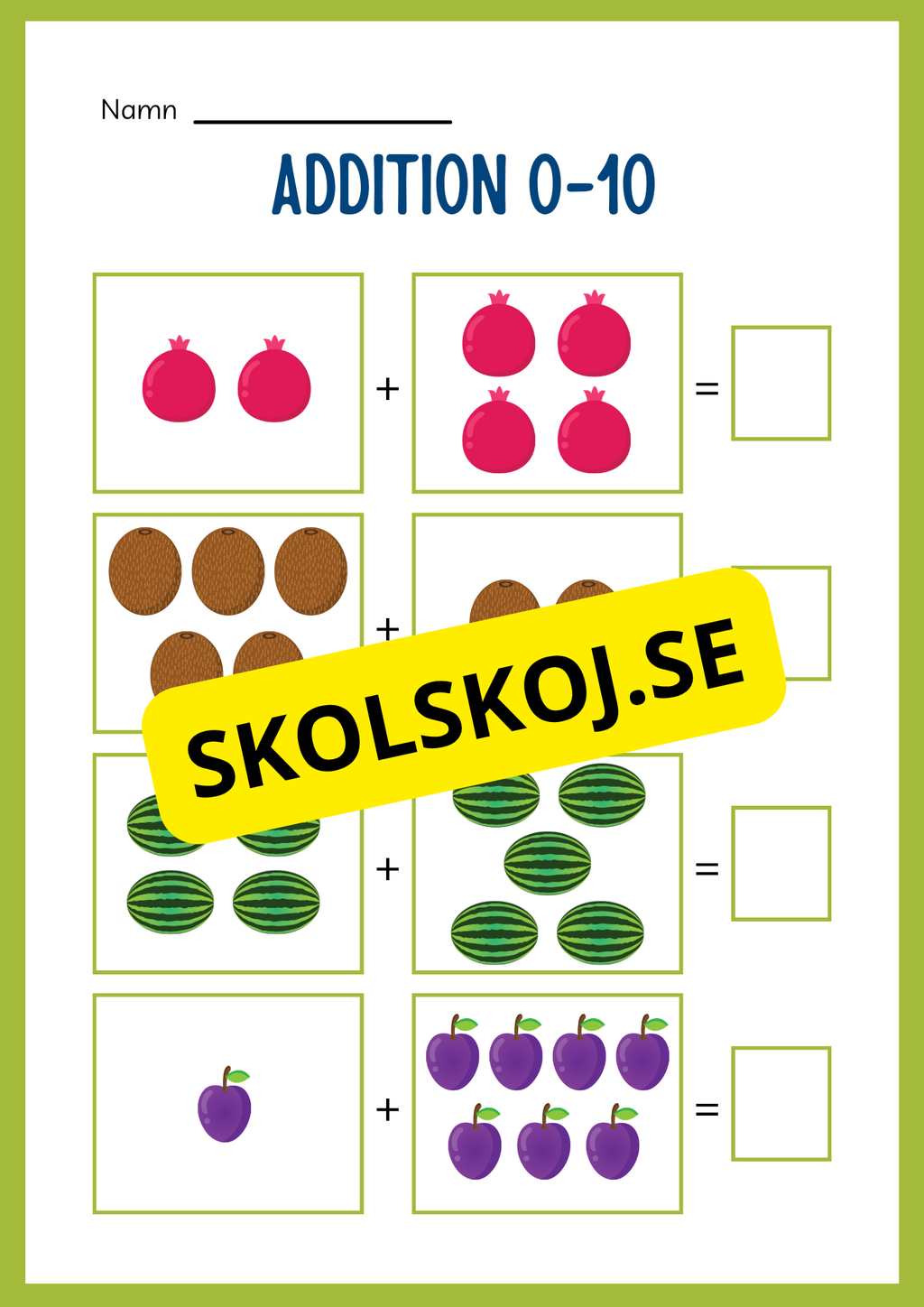 Jag lär mig addition - Häfte