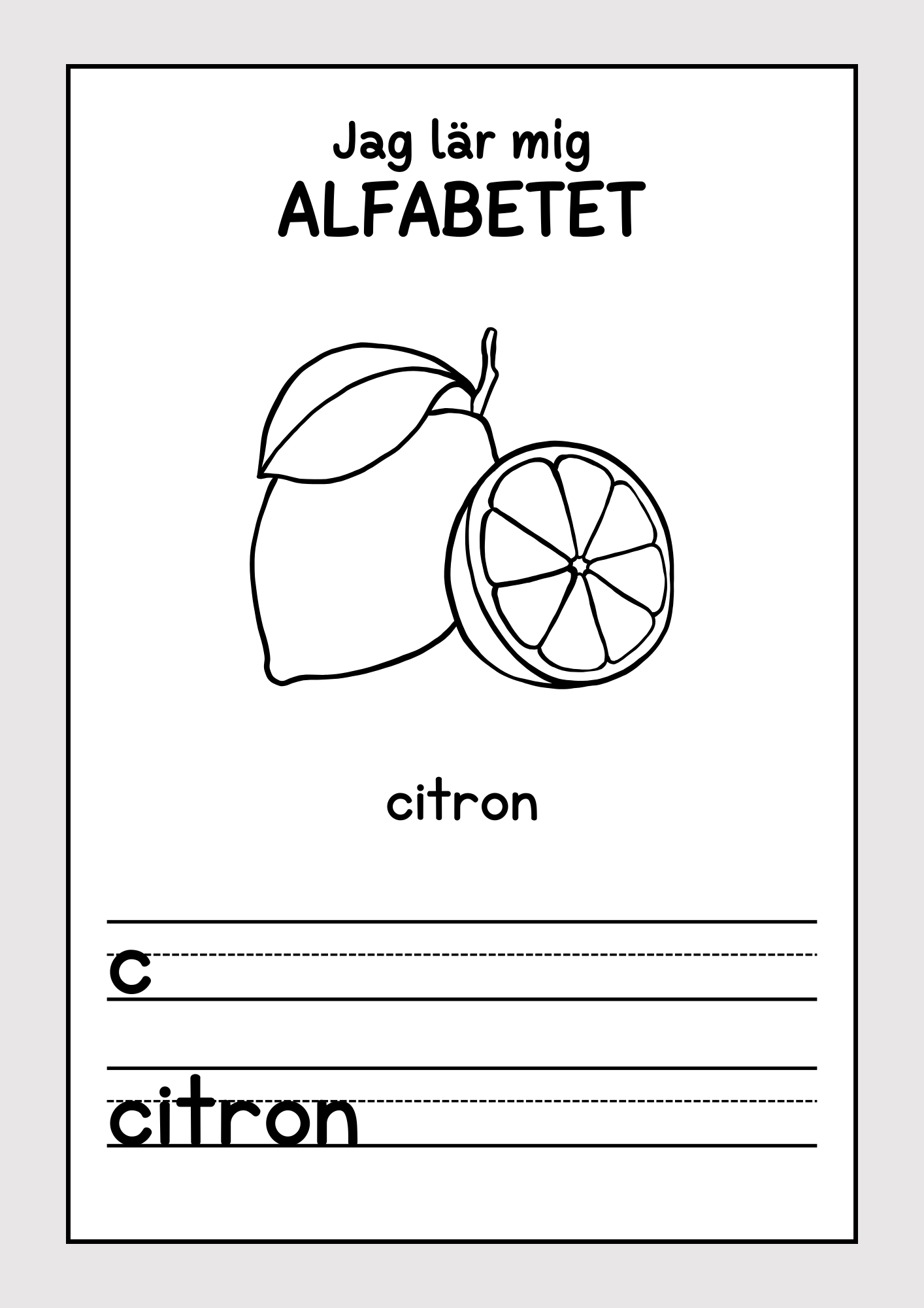 Jag lär mig alfabetet - Häfte