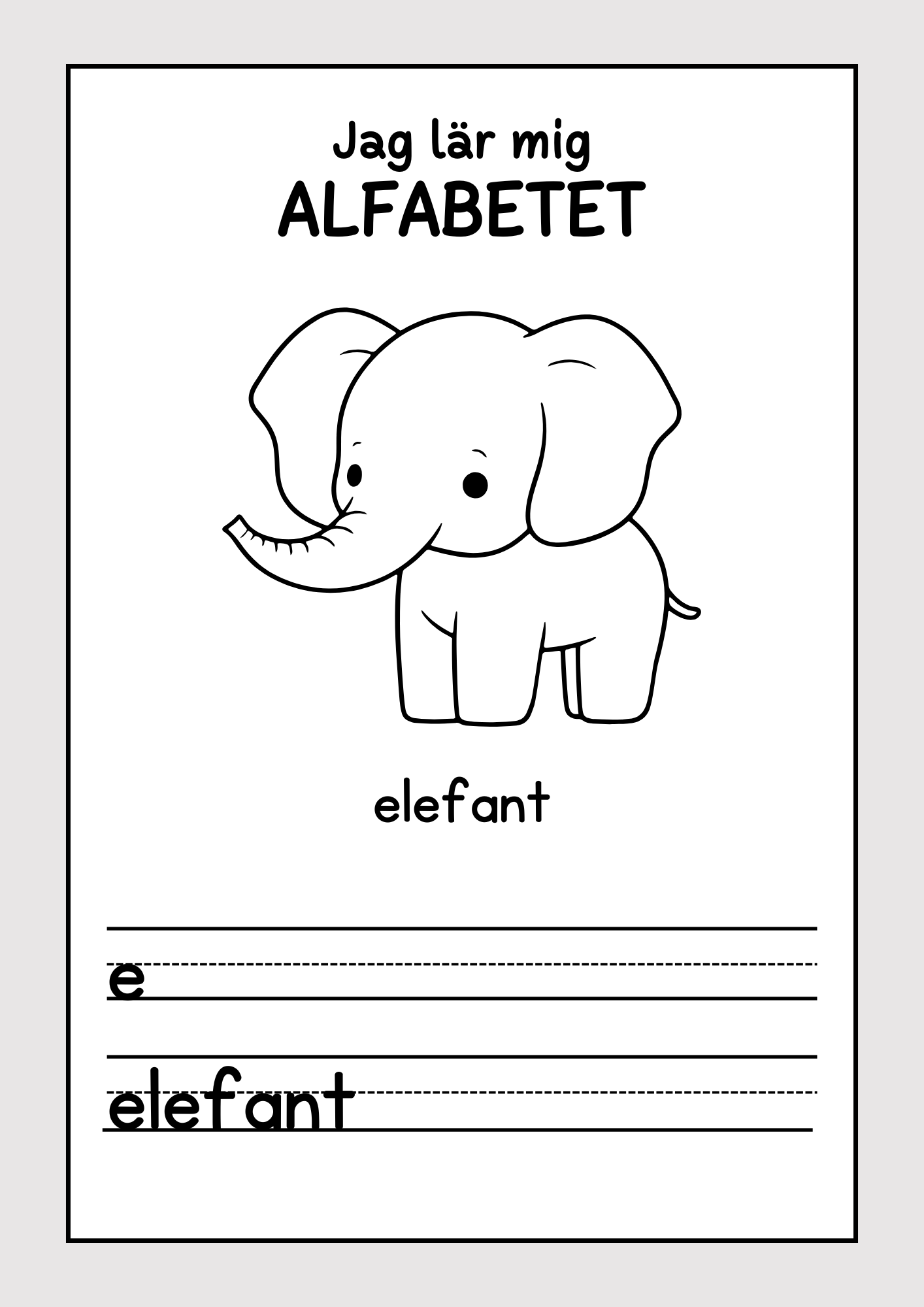 Jag lär mig alfabetet - Häfte