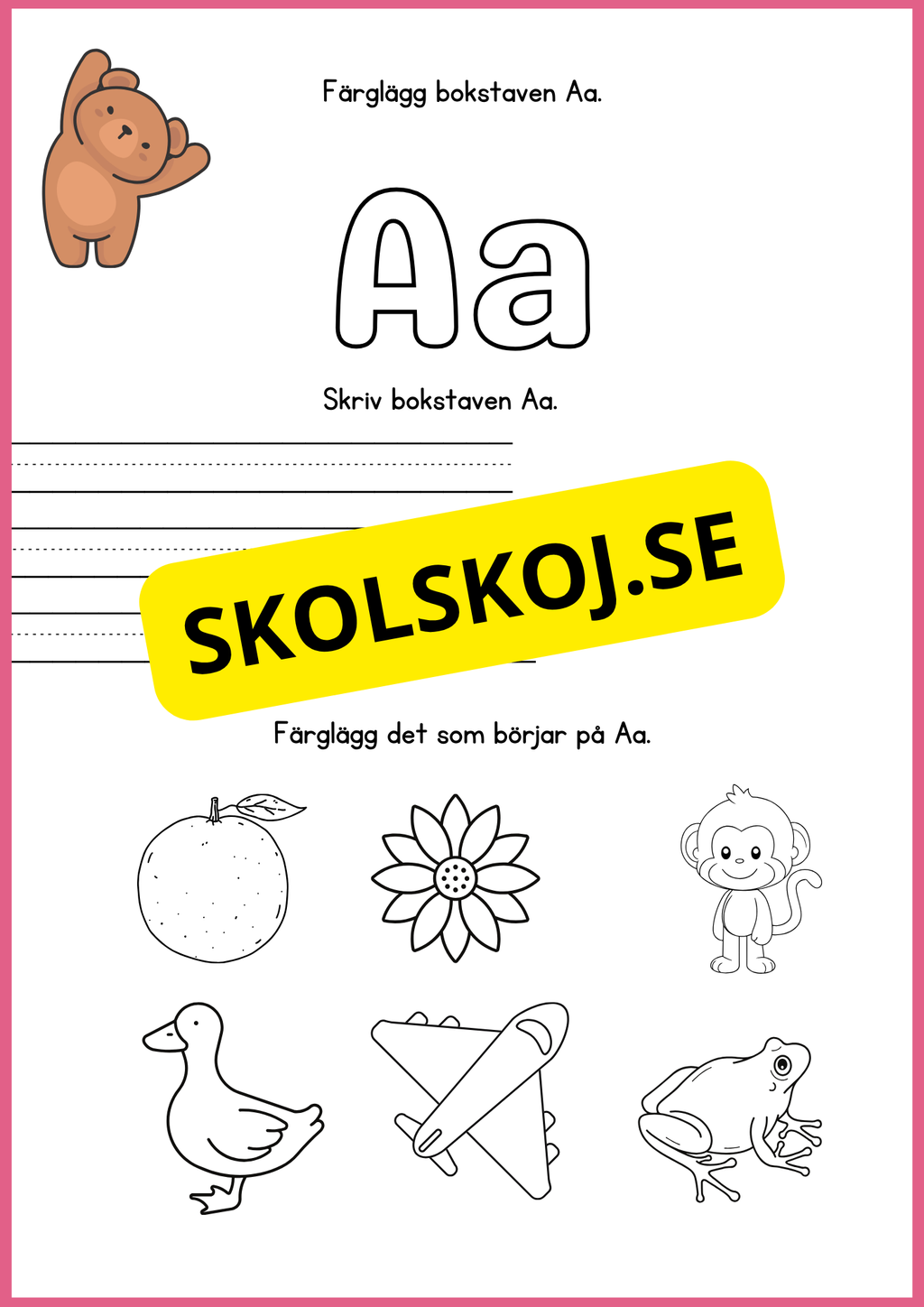 Jag lär mig alfabetet med björnen Björn