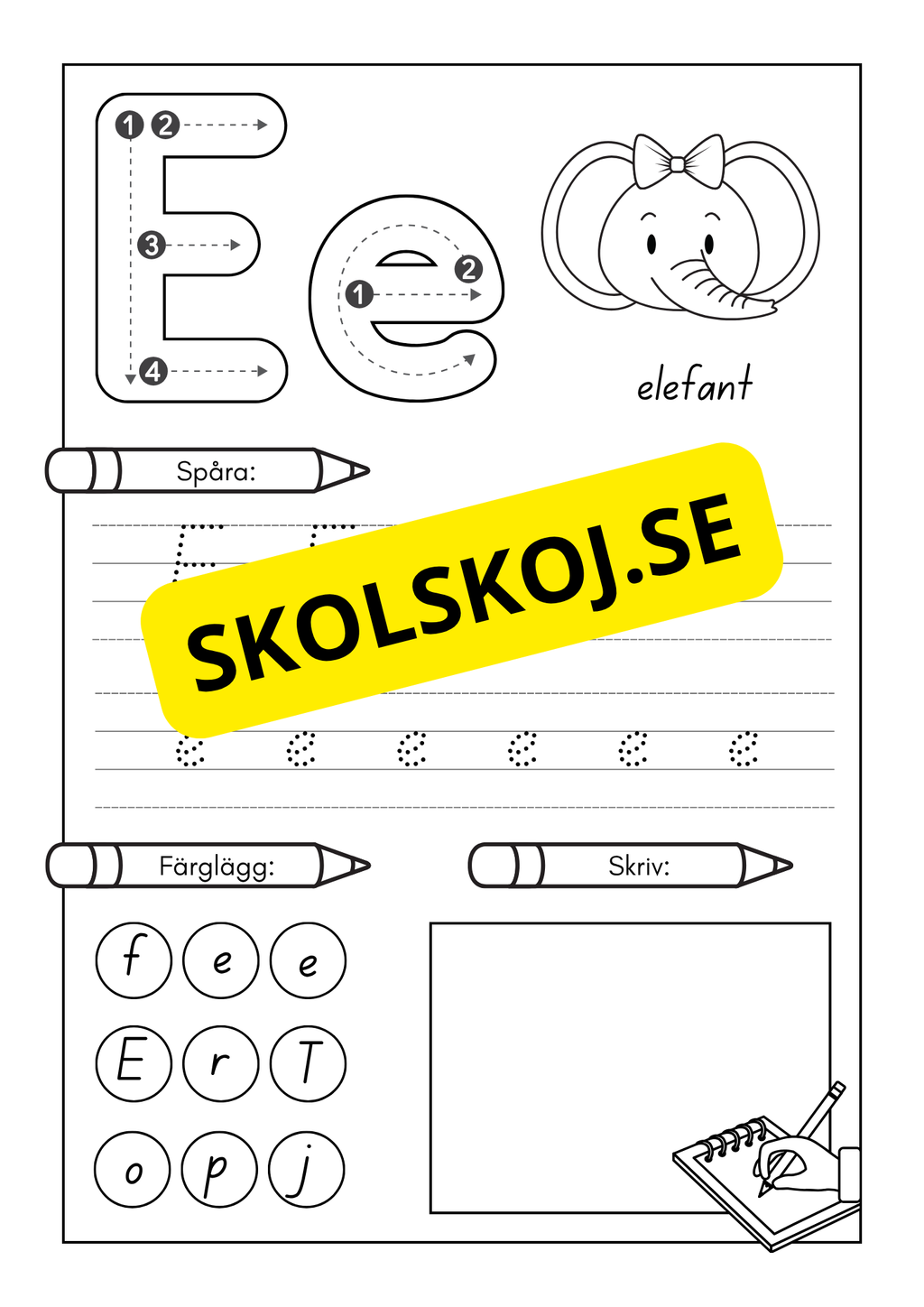 Jag lär mig alfabetet och bokstäver