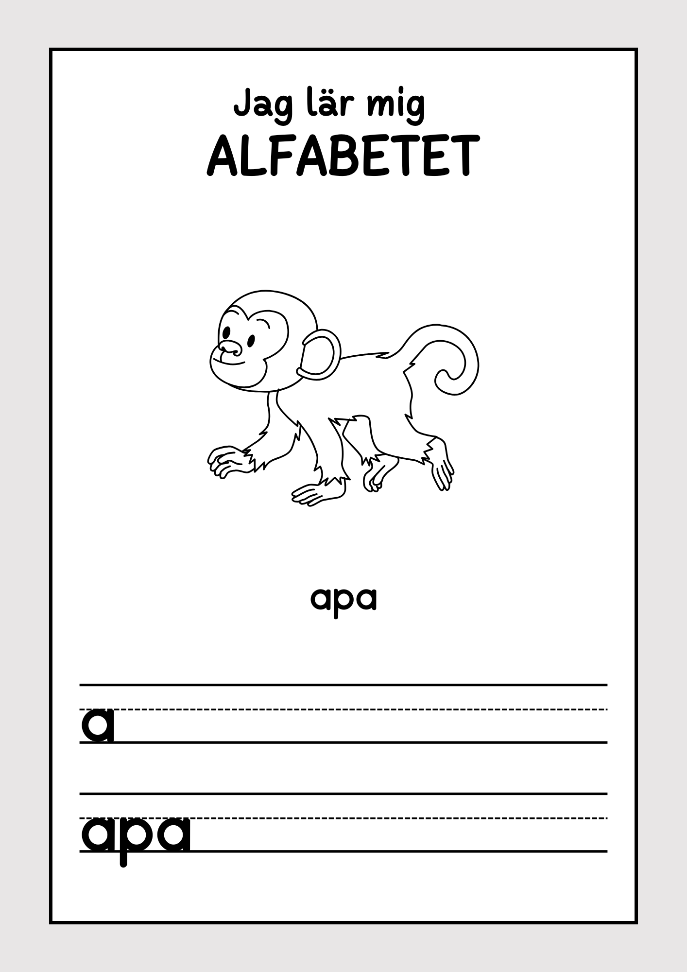 Jag lär mig alfabetet - Häfte (30 sidor)