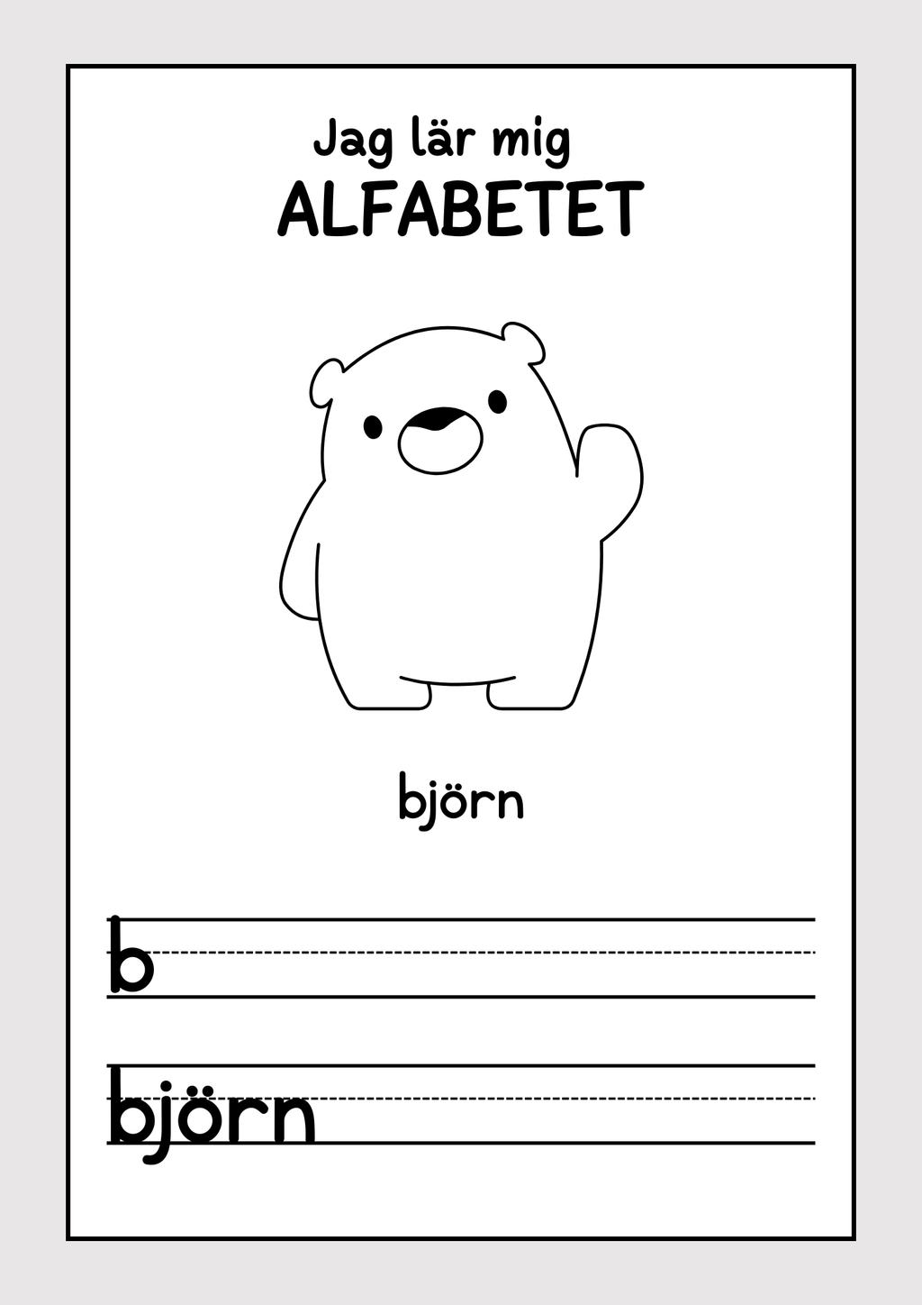 Jag lär mig alfabetet - Häfte (30 sidor)