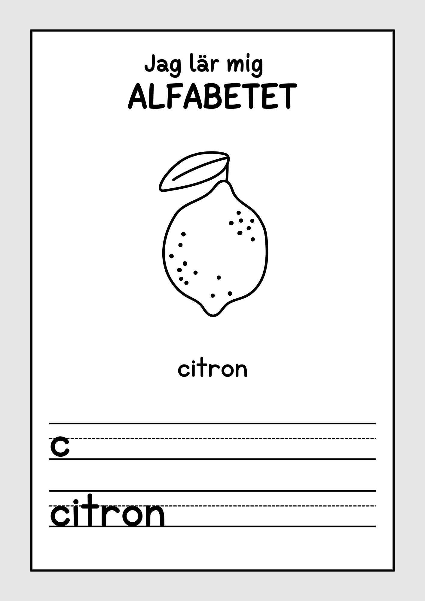 Jag lär mig alfabetet - Häfte (30 sidor)