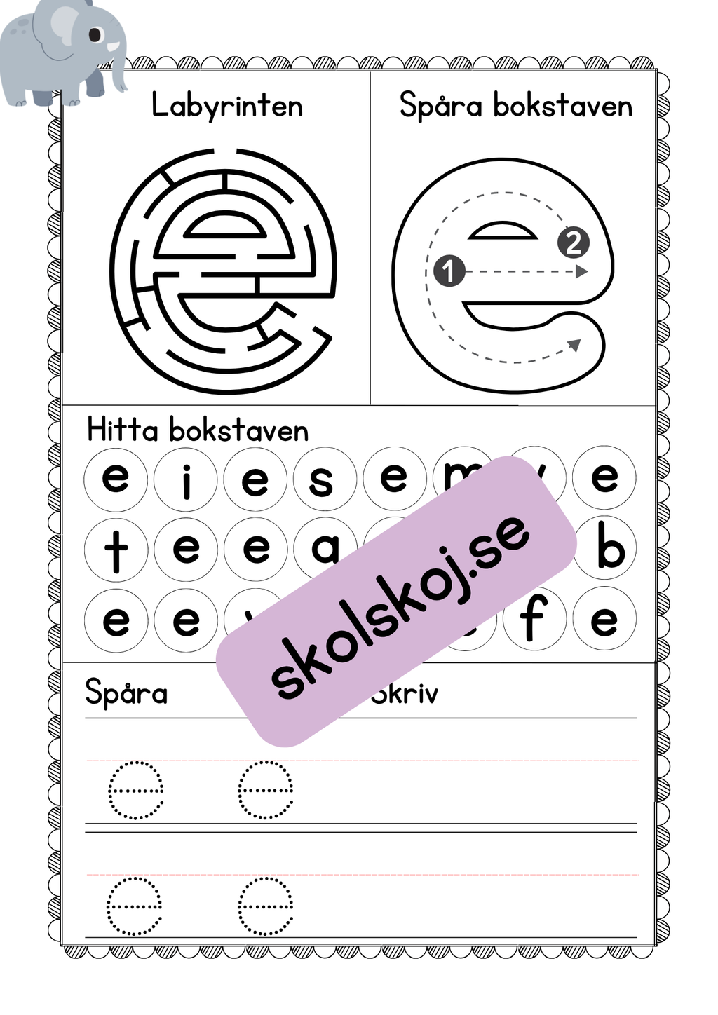 Jag lär mig bokstäver - Häfte