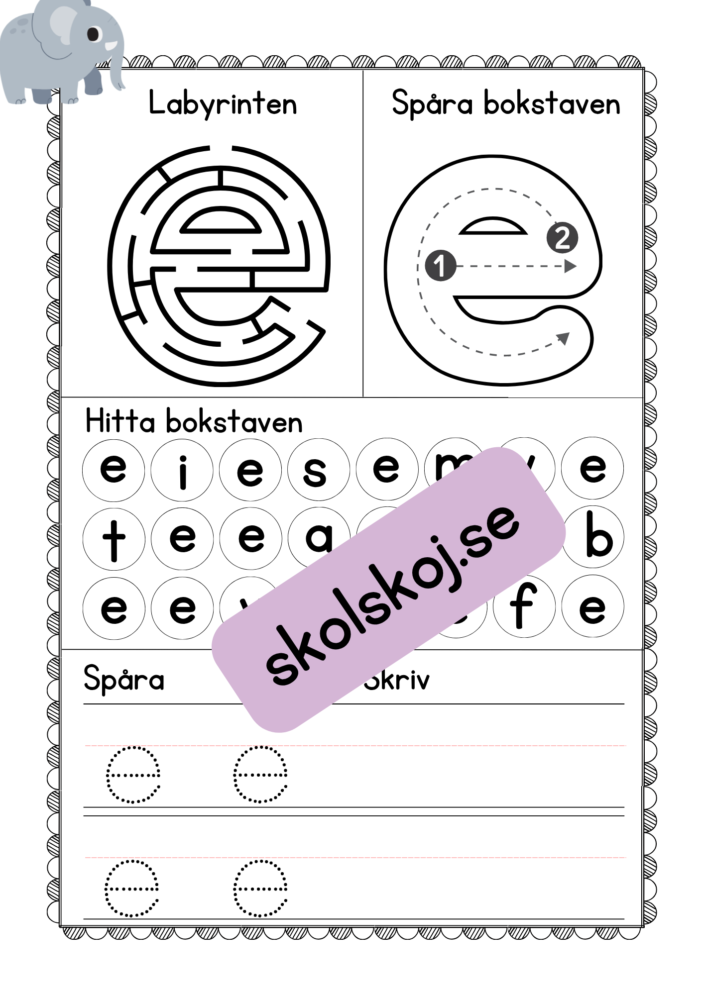 Jag lär mig bokstäver - Häfte