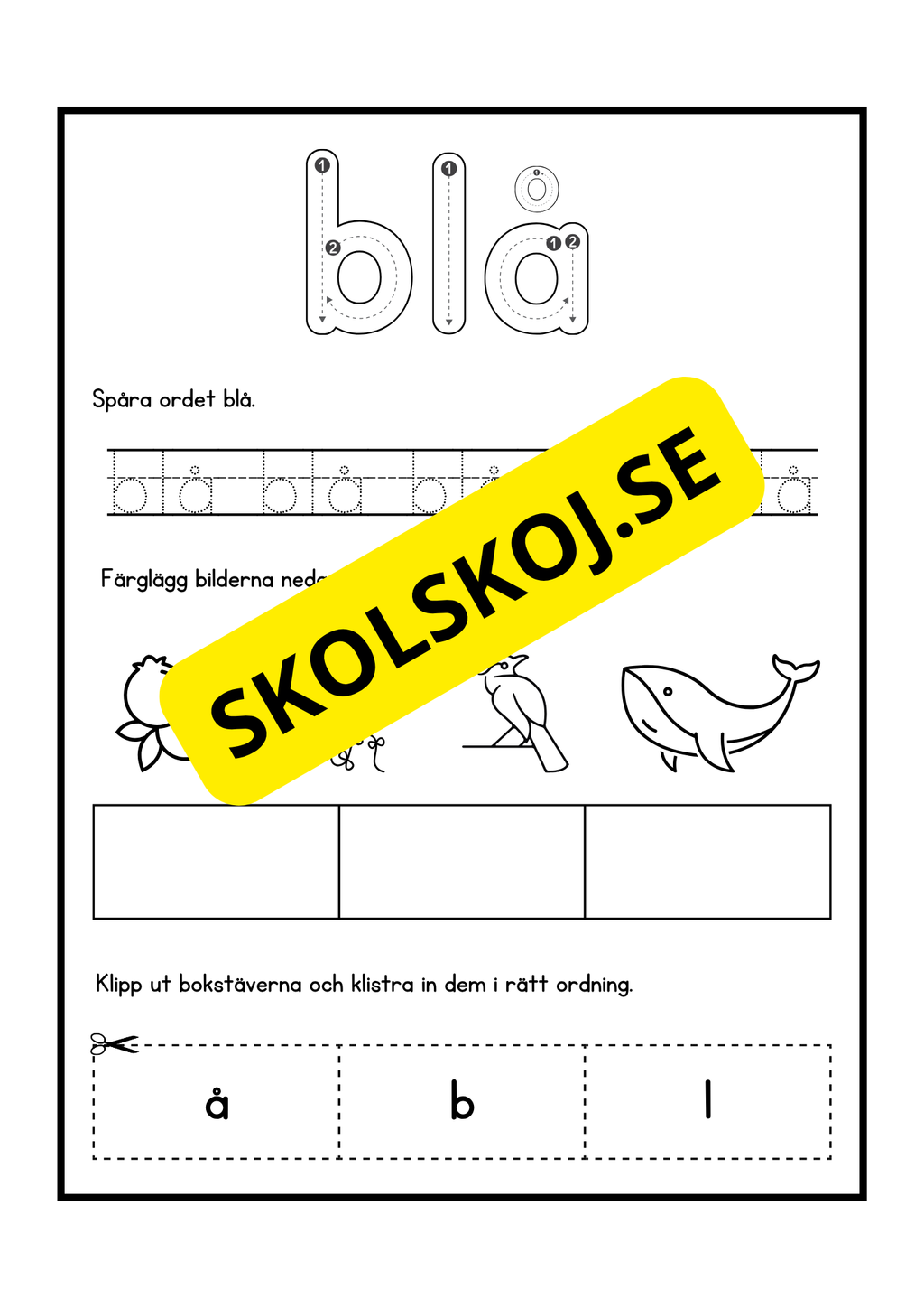 Jag lär mig färger - Finmotorisk träning