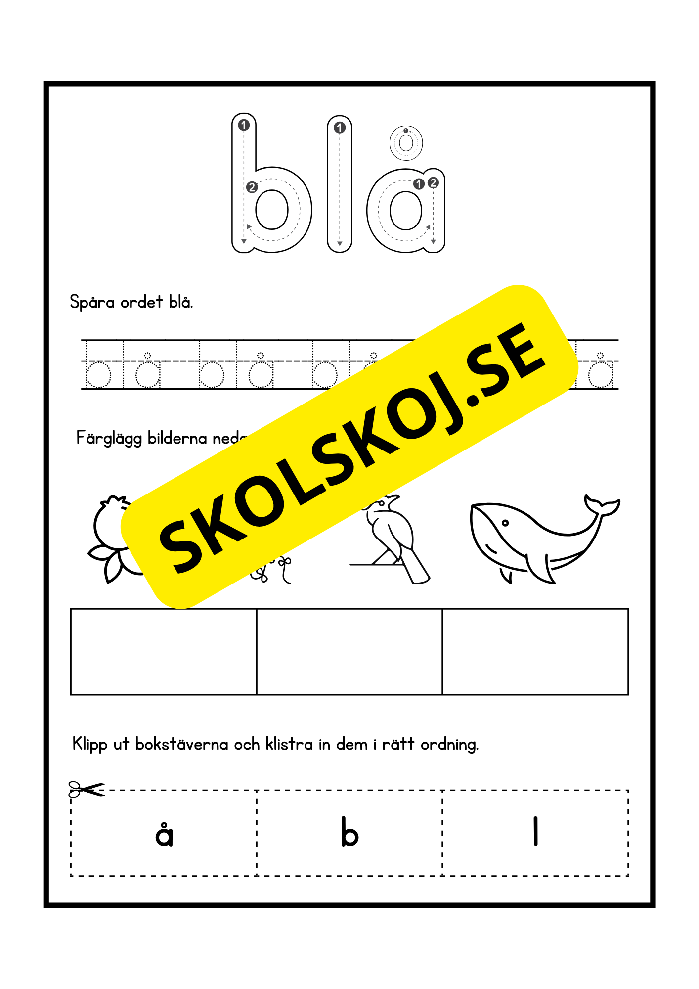 Jag lär mig färger - Finmotorisk träning
